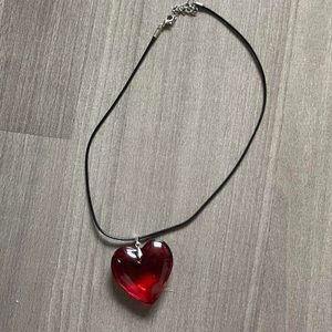 SOLD Red large heart necklace